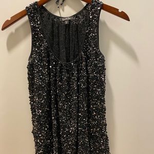 Hannah Joe sequin and beaded evening blouse
